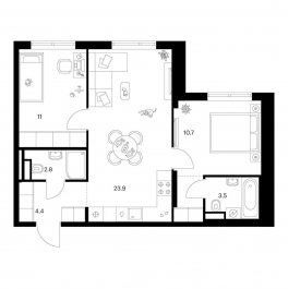 Продажа 2-комн квартиры в новостройке ул. Котляковская, корп. 2.1