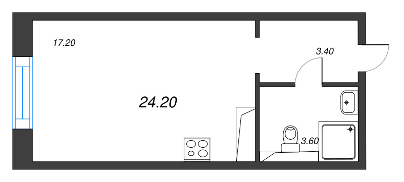 Продажа студии Санкт-Петербург г., Партизанская ул.,  к. 7