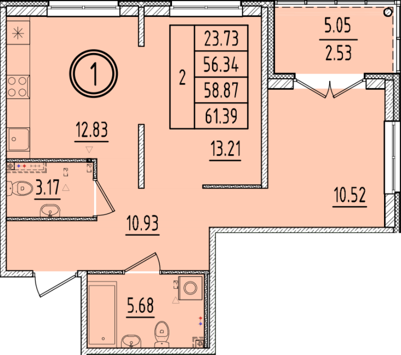 Продажа 2-комн квартиры в новостройке Шушары п., Кокколевская ул.,  к. 2