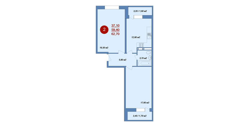 Продажа 2-комн квартиры в новостройке Островцы д.,  к. 15