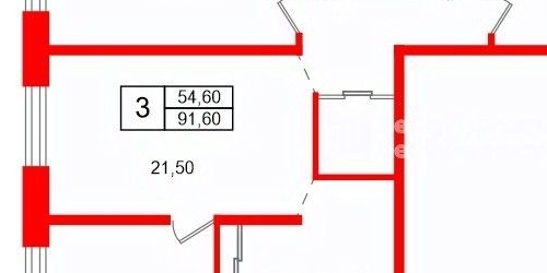 3-комн квартира улица Ольминского, 10