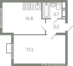 Продажа 1-комн квартиры на вторичном рынке Молоково с, Ново-Молоковский б-р,  д. 1