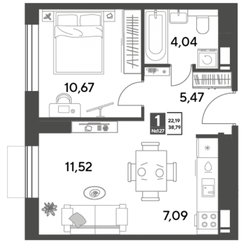 1-комн квартира Пушкино г., Зелёная Роща ул.,  к. 12