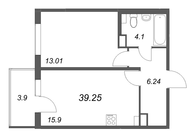 Продажа 1-комн квартиры в новостройке Стрельна п., Будённого пр-кт,  к. 5.5