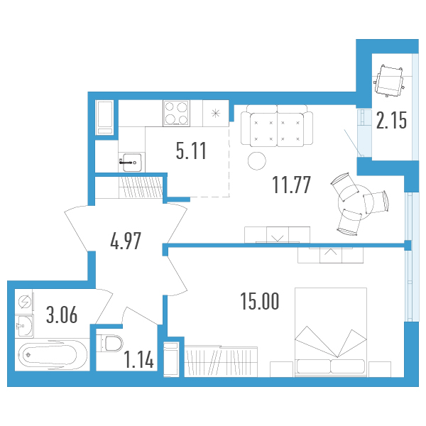 Продажа 1-комн квартиры в новостройке Шушары п., Школьная ул.,  к. 4