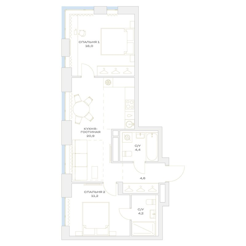 Продажа 2-комн квартиры в новостройке Марьино п., Харлампиева ул.,  к. 13