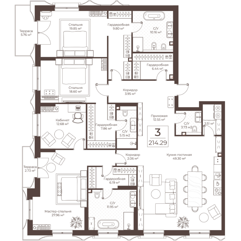 Продажа 4-комн квартиры в новостройке Москва г., Обуха пер.,  к. 1