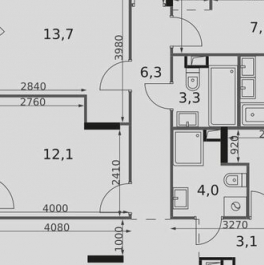 Продажа 5-комн квартиры на вторичном рынке Снежная улица