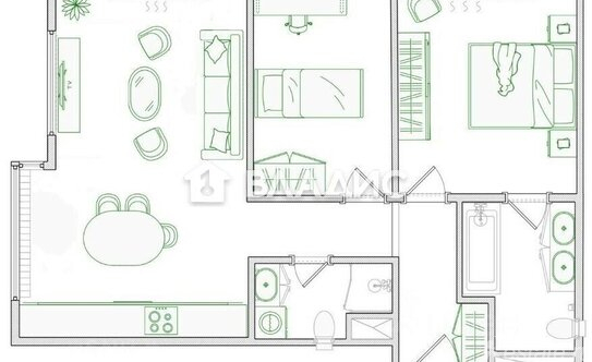 Продажа 3-комн квартиры на вторичном рынке Поклонная улица,  д. 9