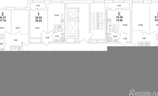 Продажа 2-комн квартиры на вторичном рынке Искровский пр-кт,  д. 17 к1