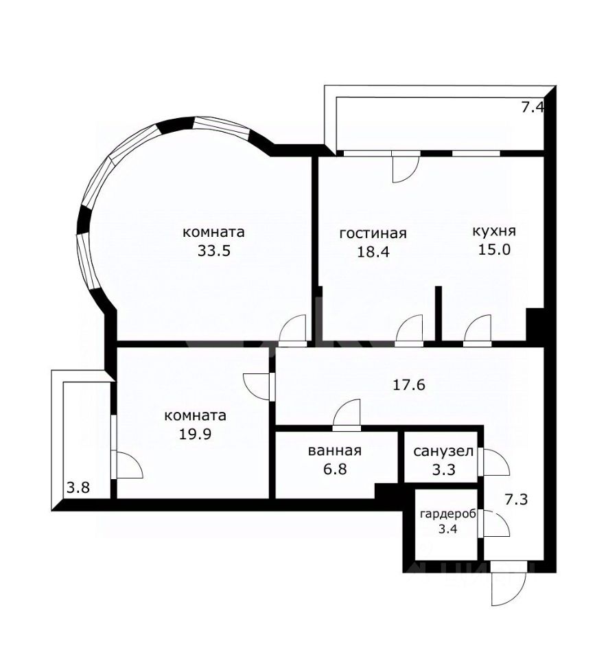 Продажа 3-комн квартиры на вторичном рынке Реутов, Комсомольская улица, 21к1