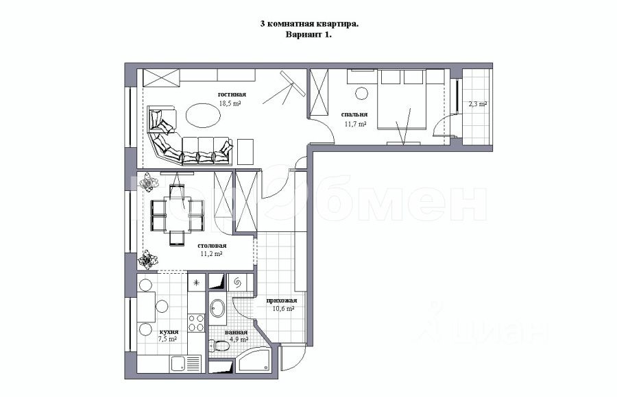 Продажа 3-комн квартиры на вторичном рынке Широкая улица, 17К1