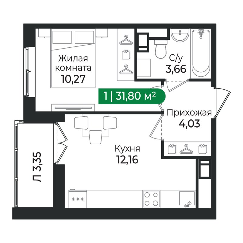 Продажа 1-комн квартиры в новостройке Сертолово г., Дмитрия Кожемякина ул.,  к. 4