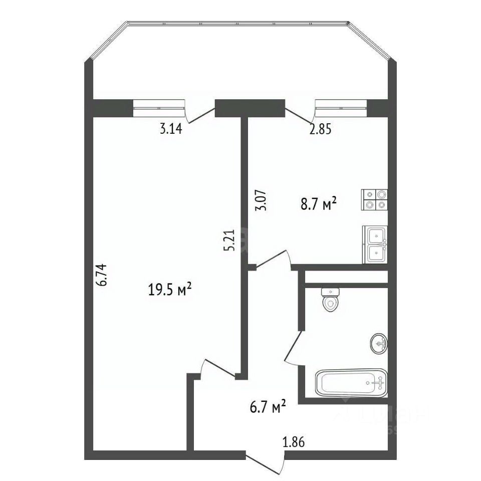 Продажа 1-комн квартиры на вторичном рынке бульвар Генерала Карбышева, 14