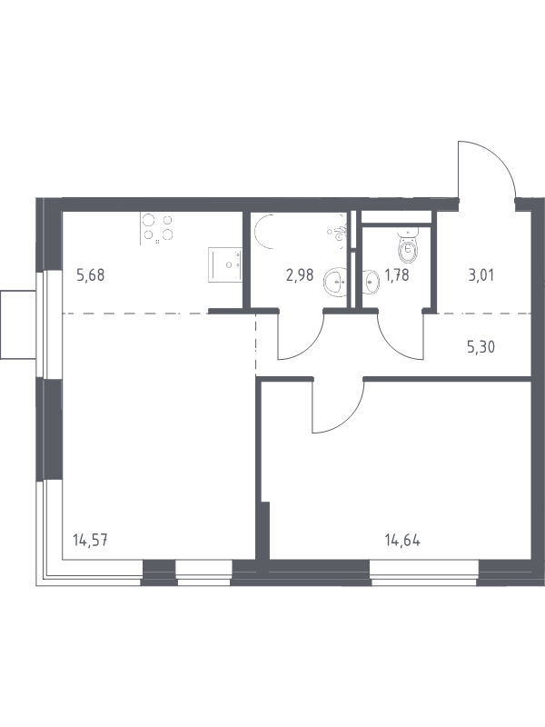 Продажа 1-комн квартиры в новостройке Богданиха д., Красная Слобода ул.,  к. 7.2