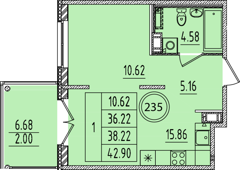 Продажа 1-комн квартиры в новостройке Шушары п., Кокколевская ул.,  к. 3