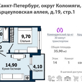 Продажа 1-комн квартиры на вторичном рынке Арцеуловская Аллея
