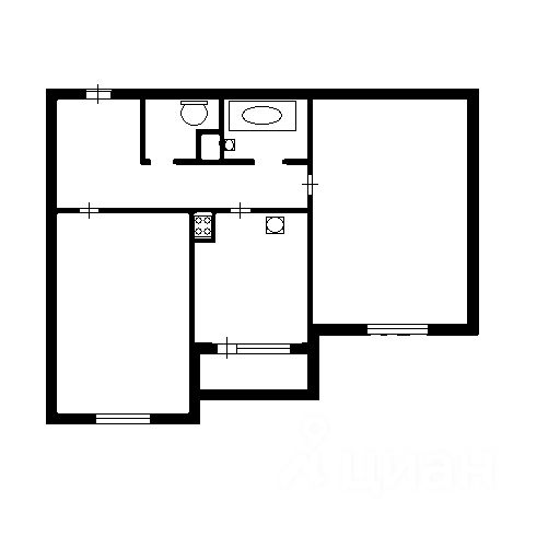 Аренда 2-комн квартиры на вторичном рынке улица Седова, 24К3