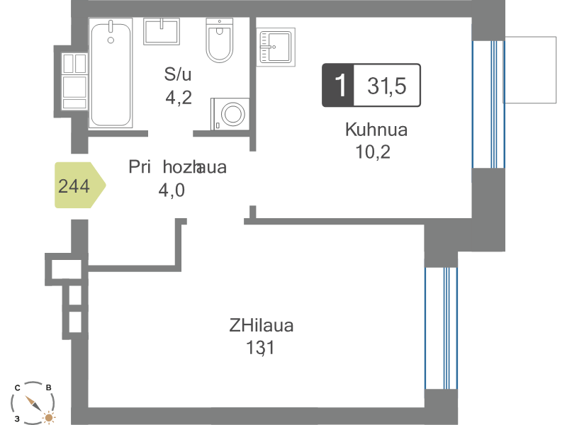 Продажа 1-комн квартиры в новостройке Светлые Горы п., Пятницкое ш.,  к. 5