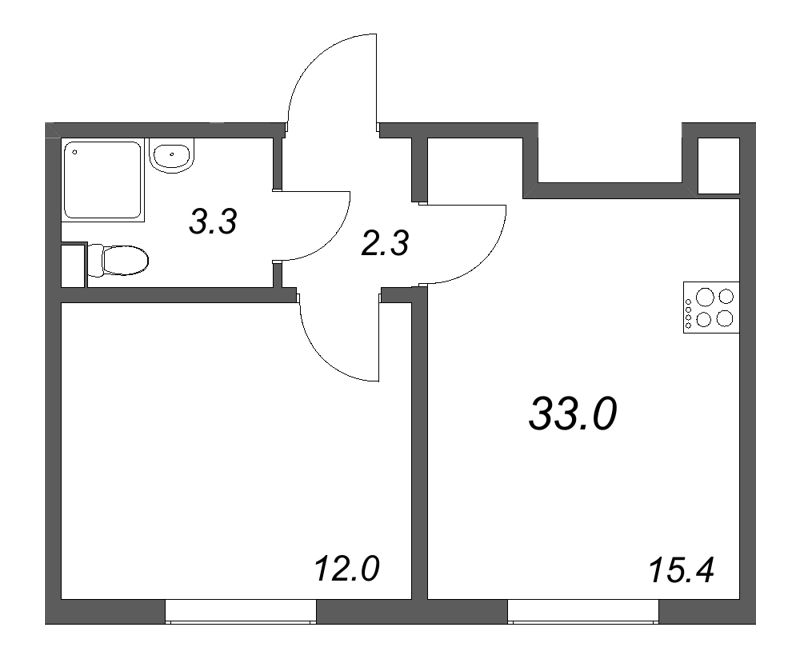 Продажа 1-комн квартиры в новостройке Ковалево п., Поперечная ул.,  к. 4
