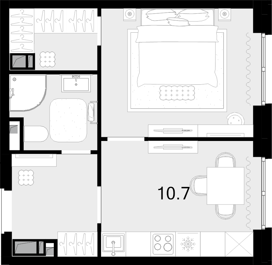 Продажа 1-комн квартиры в новостройке Коммунарка п., Бачуринская ул.,  к. 3