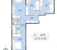 Продажа квартир в ЖК Москва г., Производственная ул.,  к. 2.1