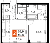 Продать Квартиры в новостройке Москва г., Шеногина ул.   6.3