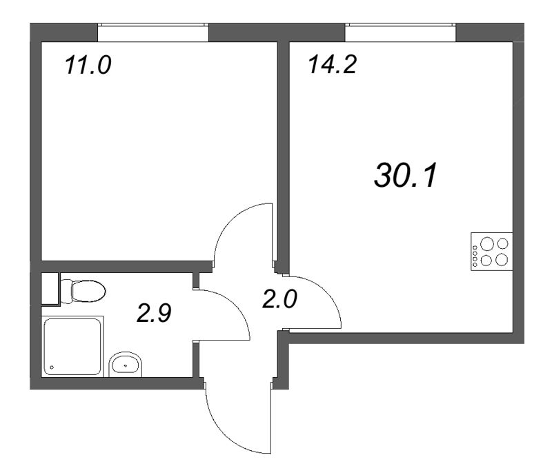 Продажа 1-комн квартиры в новостройке Ковалево п., Поперечная ул.,  к. 4