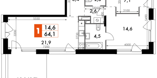 1-комн квартира Москва г., Снежная ул.,  к. 1