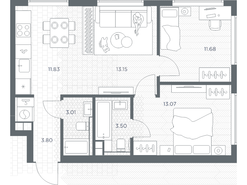 Продажа 2-комн квартиры в новостройке Москва г., Веткина ул.,  к. Башня-А