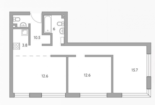 Планировка ЖК Profit, 28.3 м2