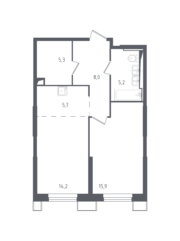 Продажа 1-комн квартиры в новостройке Раздоры д., Мякининское ш.,  к. 20