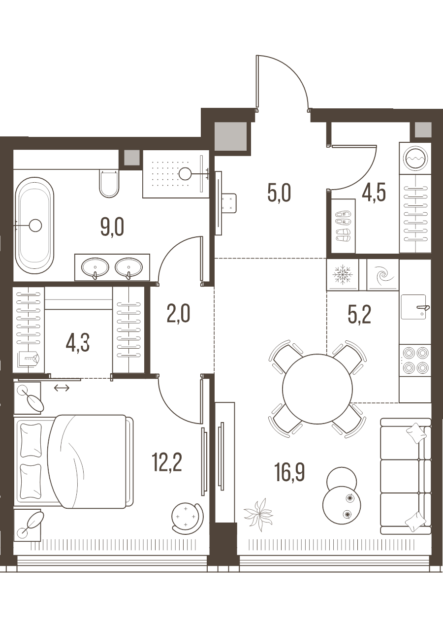 Продажа 1-комн квартиры в новостройке Москва г., Летниковская ул.,  к. 4