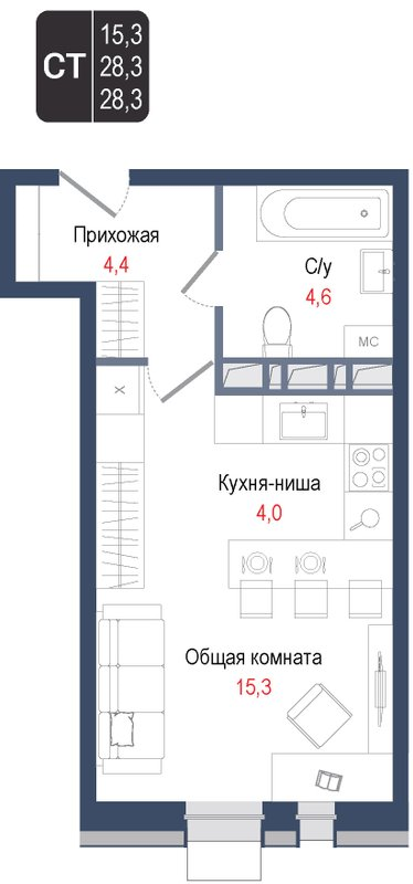 Продажа студии Королёв г.,  к. 1
