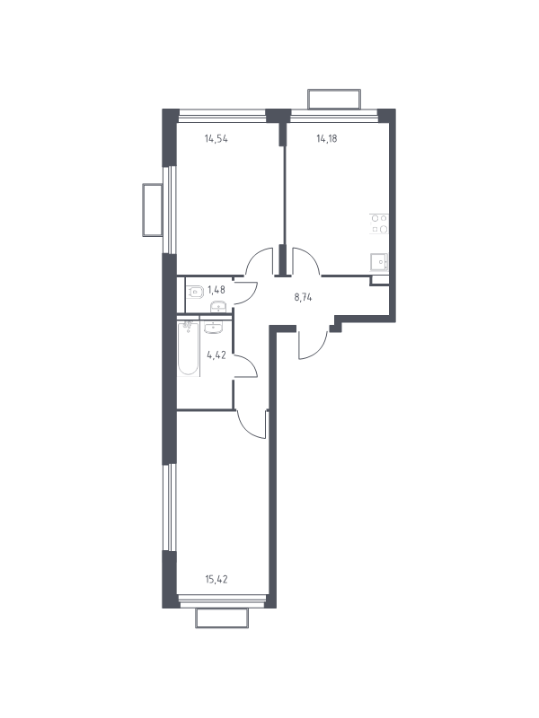 Продажа 2-комн квартиры в новостройке Мякинино д., 4-я Мякининская ул.,  к. 2