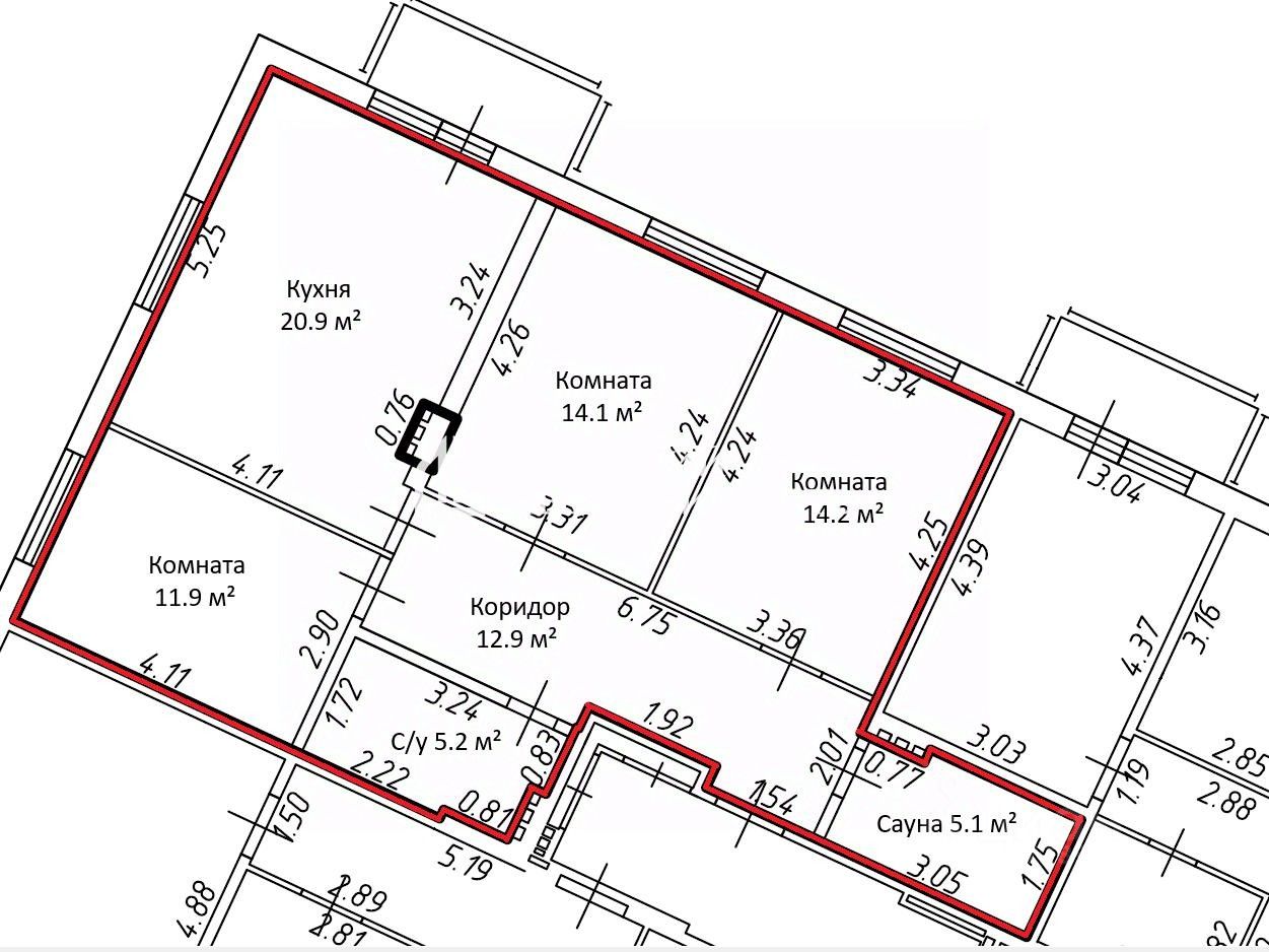Продажа 3-комн квартиры на вторичном рынке д. Мистолово, улица Горная, 25к2