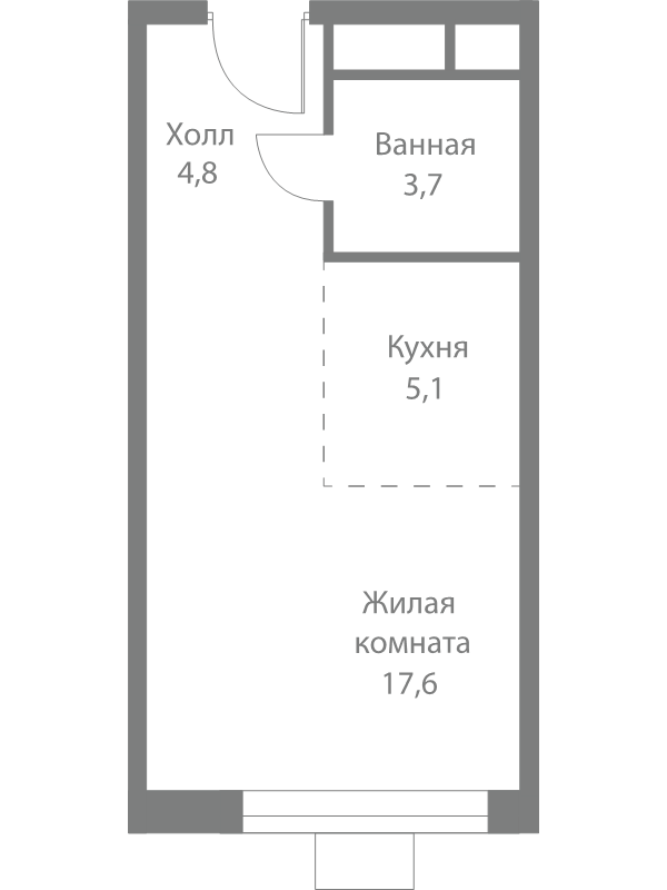 Продажа студии Москва г., Сколковское ш.,  к. 4