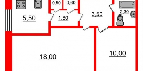 2-комн квартира Центральная улица,  д. 17