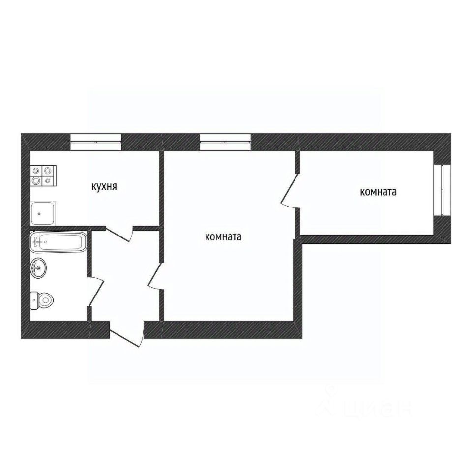 Продажа 2-комн квартиры на вторичном рынке Новая Ладога, улица Ворошилова, 27