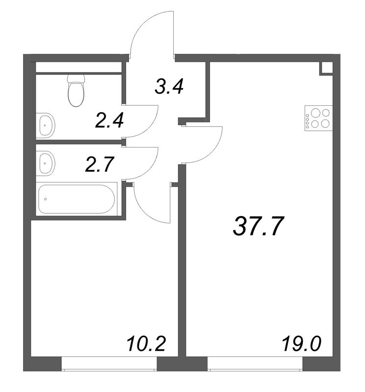 Продажа 1-комн квартиры в новостройке Шушары п., Пулковское ш.,  к. 2