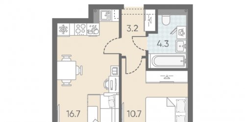 1-комн квартира Санкт-Петербург г., Партизанская ул.,  к. 9