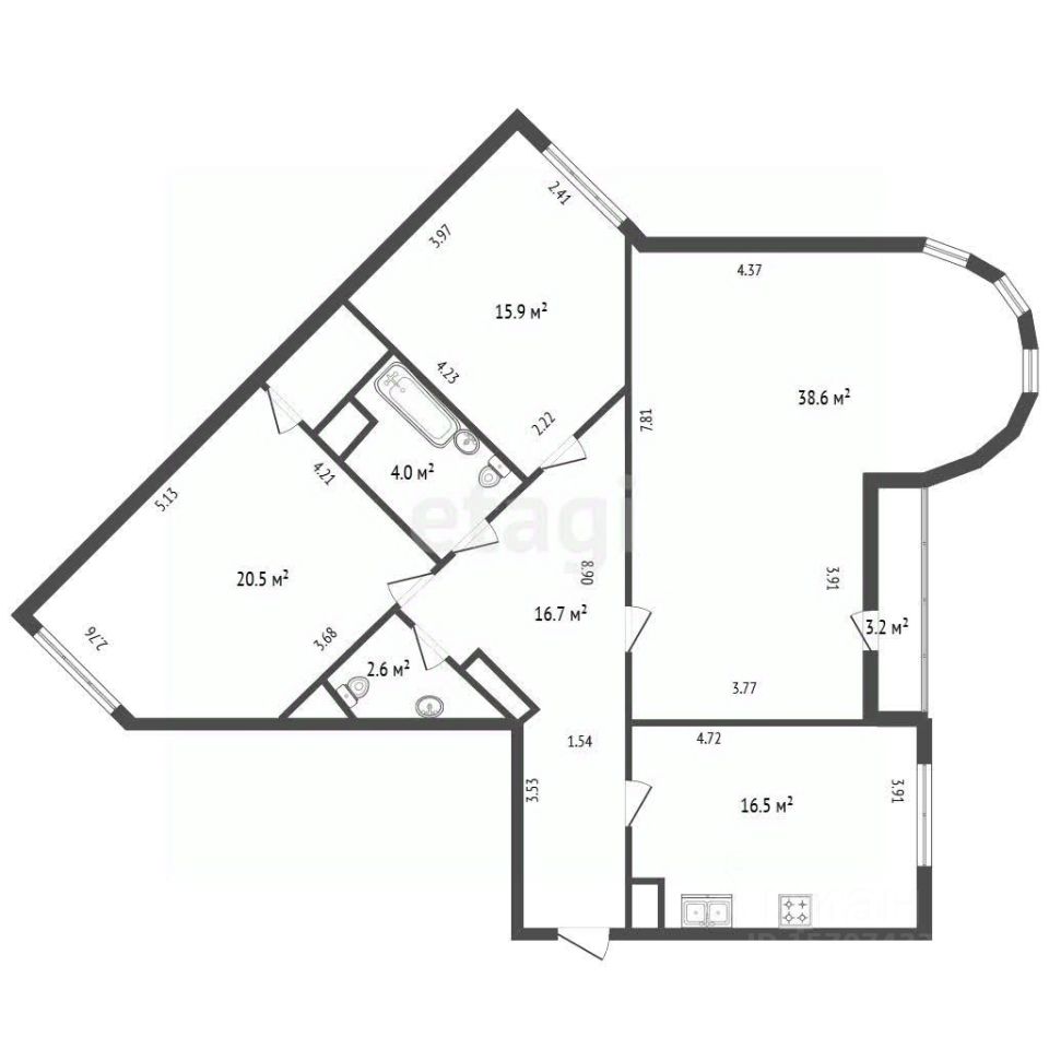 Продажа 3-комн квартиры на вторичном рынке улица Савушкина, 124к1
