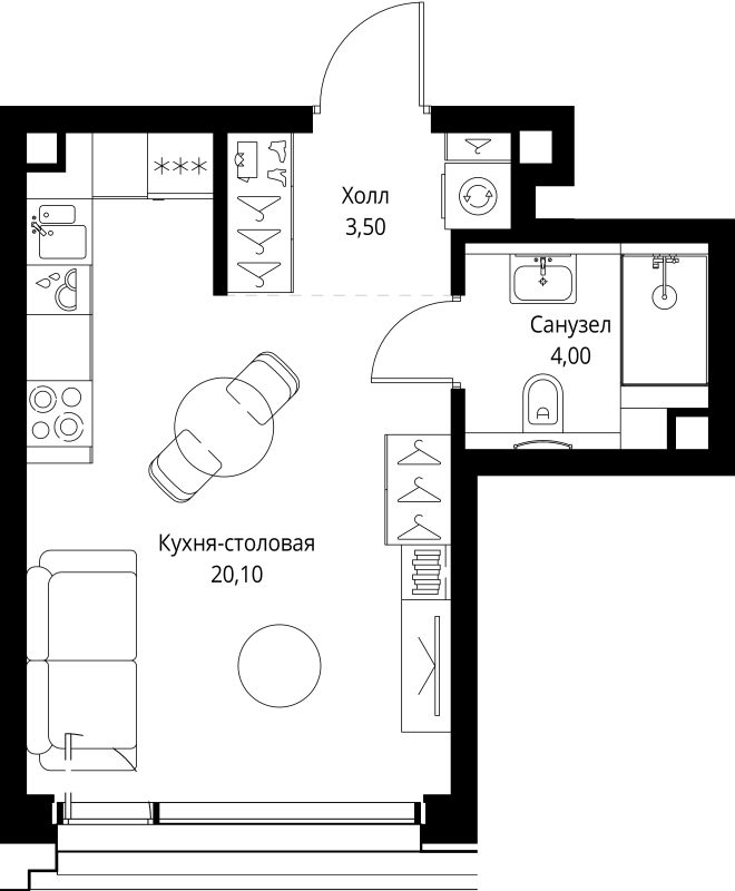 Продажа студии Москва г., Верейская ул.,  к. SET.1.1