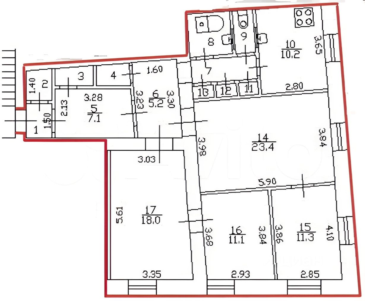 Продажа 4-комн квартиры на вторичном рынке Каменноостровский проспект, 42Б