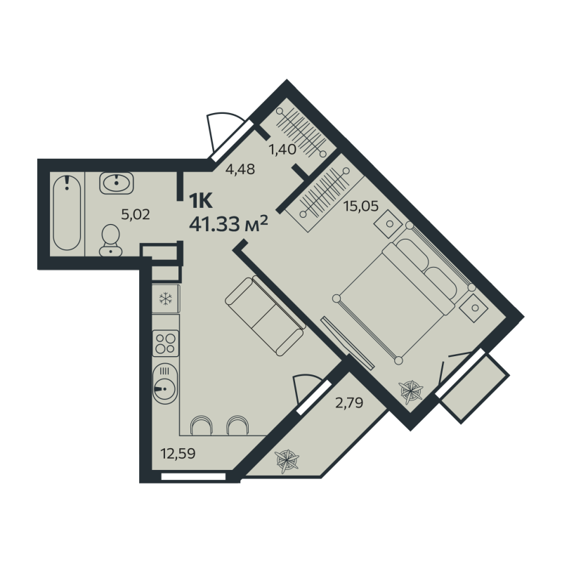 Продажа 1-комн квартиры в новостройке Янино-1 д., Шоссейная ул.,  к. 1