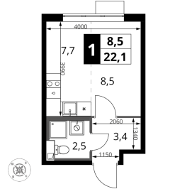 Продажа студии Химки г., Комсомольская ул.,  к. 4
