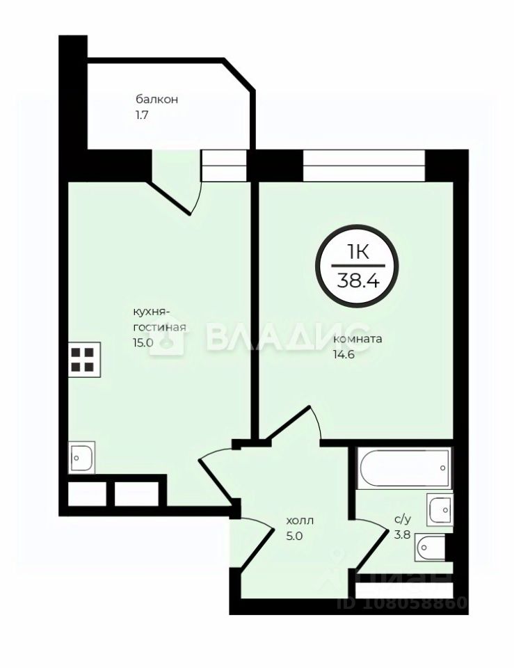 Продажа 1-комн квартиры на вторичном рынке Подрезково мкр, улица 1-я Лесная, 8