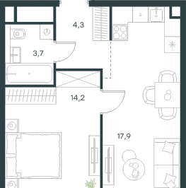Продажа 1-комн квартиры в новостройке Москва г., Ильменский проезд,  к. 5