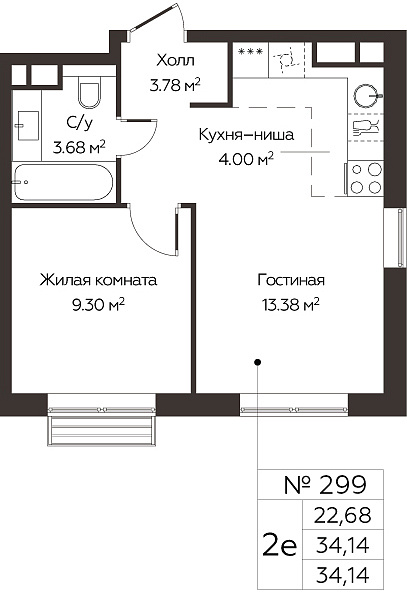 Продажа 1-комн квартиры в новостройке Дудкино д., Адмирала Корнилова ул.,  к. 2