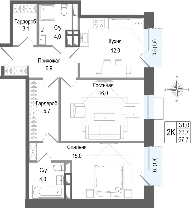 Продажа 2-комн квартиры в новостройке Королёв г.,  к. 3